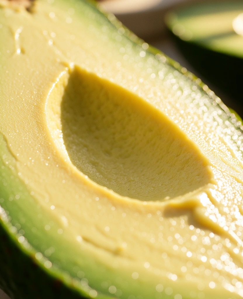 Textura cremoasă a fructului de avocado